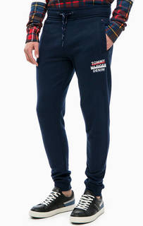 Синие брюки джоггеры из хлопка Hilfiger Denim