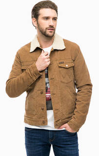 Коричневая вельветовая куртка на болтах Wrangler