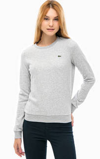 Серый хлопковый свитшот Lacoste