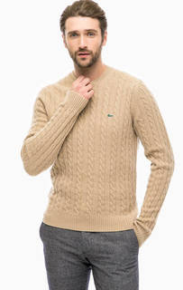 Бежевый свитер с высоким содержанием шерсти Lacoste