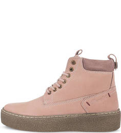 Розовые утепленные ботинки из нубука Wrangler