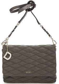 Кожаная сумка с откидным клапаном Dkny