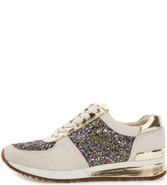 Замшевые кроссовки с декором Michael Michael Kors