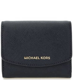 Синий кошелек из сафьяновой кожи Michael Michael Kors