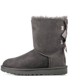 Серые замшевые полусапоги с меховой подкладкой UGG Australia