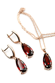 Комплект: кулон и серьги Aquamarine