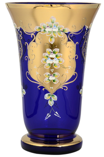 Ваза "Лепка синяя" Bohemia