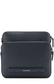 Кожаная сумка-планшет с двумя отделениями на молнии Dolce &amp; Gabbana