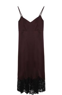 Приталенное платье-комбинация с кружевной отделкой Dorothee Schumacher