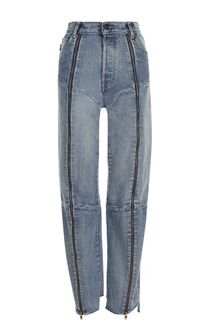 Укороченные джинсы с потертостями Vetements