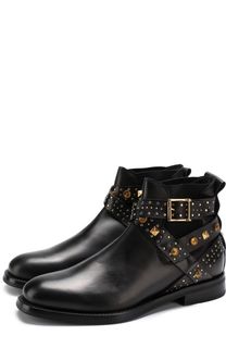 Кожаные челси с декоративными ремешками Fausto Puglisi