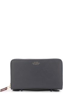 Кожаное портмоне на молниях Smythson