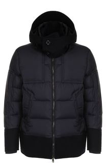 Стеганый пуховик на молнии с капюшоном Moncler