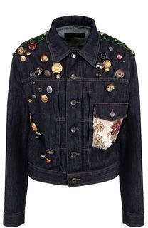 Джинсовая куртка прямого кроя с декоративной отделкой Dolce &amp; Gabbana