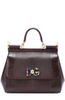 Сумка Sicily medium с брошью Dolce &amp; Gabbana