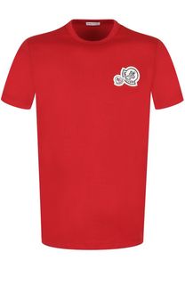 Хлопковая футболка с круглым вырезом Moncler