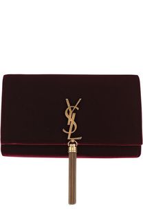 Сумка Monogram medium из бархата Saint Laurent