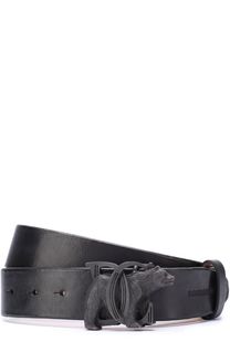 Кожаный ремень с фигурной пряжкой Dsquared2