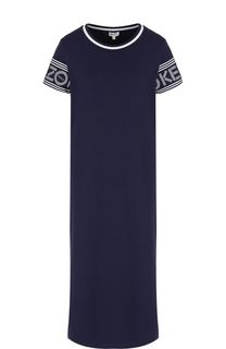 Хлопковое платье-футболка прямого кроя Kenzo