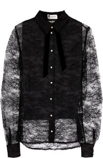 Кружевная блуза прямого кроя Lanvin