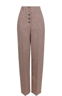 Шерстяные брюки с завышенной талией и стрелками Stella McCartney