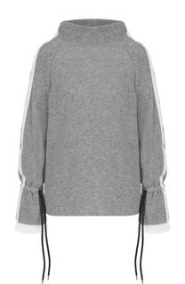 Шерстяной свитер с контрастной отделкой Sacai