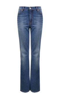 Расклешенные джинсы с контрастной прострочкой и стрелками Escada Sport