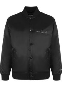 Бомбер на кнопках с принтом на спине Yohji Yamamoto