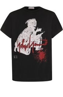 Хлопковая футболка с принтом Yohji Yamamoto