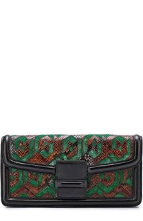 Клатч из кожи и текстиля Dries Van Noten