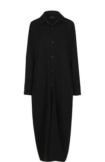 Однотонное шерстяное платье-рубашка Yohji Yamamoto