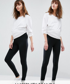 2 пары леггинсов из органического материала Mamalicious - Мульти Mama.Licious