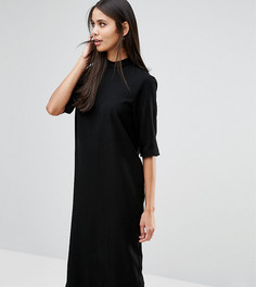 Платье миди с высокой горловиной ASOS TALL - Черный