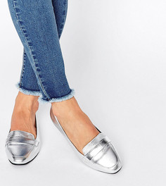 Лоферы ASOS LIZZY - Серебряный