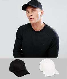 2 бейсболки (черная, белая) ASOS - СКИДКА - Мульти