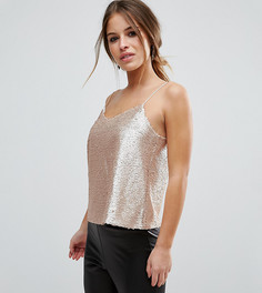 Топ с пайетками ASOS PETITE - Золотой