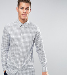 Рубашка узкого кроя с геометрическим принтом Ted Baker TALL - Белый