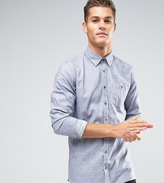 Фланелевая рубашка узкого кроя в строгом стиле Ted Baker TALL - Серый