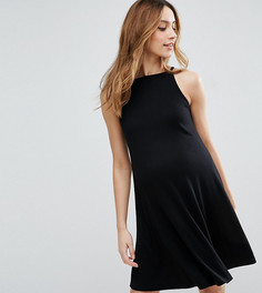 Свободное платье в рубчик ASOS Maternity - Черный