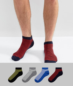 Набор из 4 пар спортивных носков с полосами Jack &amp; Jones - Мульти