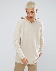 Серо-желтый хлопковый худи ASOS - Бежевый