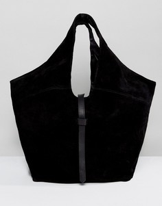 Замшевая сумка на плечо ASOS - Черный