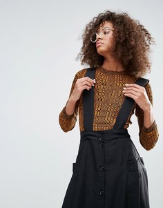 Облегающий джемпер в рубчик Monki - Желтый