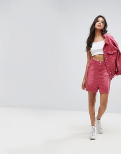 Джинсовая юбка Boohoo Raspberry - Розовый