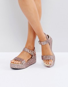 Сандалии на танкетке ASOS TOUCAN - Розовый