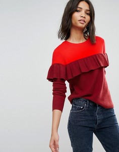 Трикотажный топ с оборкой Vero Moda - Красный