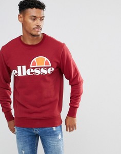 Бордовый свитшот с логотипом Ellesse - Красный