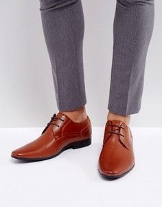 Коричневые туфли дерби с перфорацией New Look - Рыжий