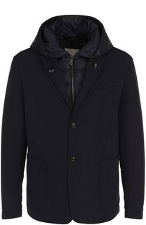 Куртка на пуговицах с пуховой подстежкой Moncler
