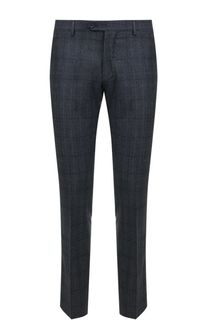 Шерстяные брюки в клетку прямого кроя Berwich